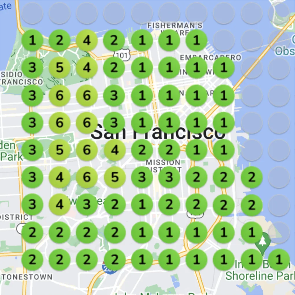 French restaurant ranking heatmap after optimization