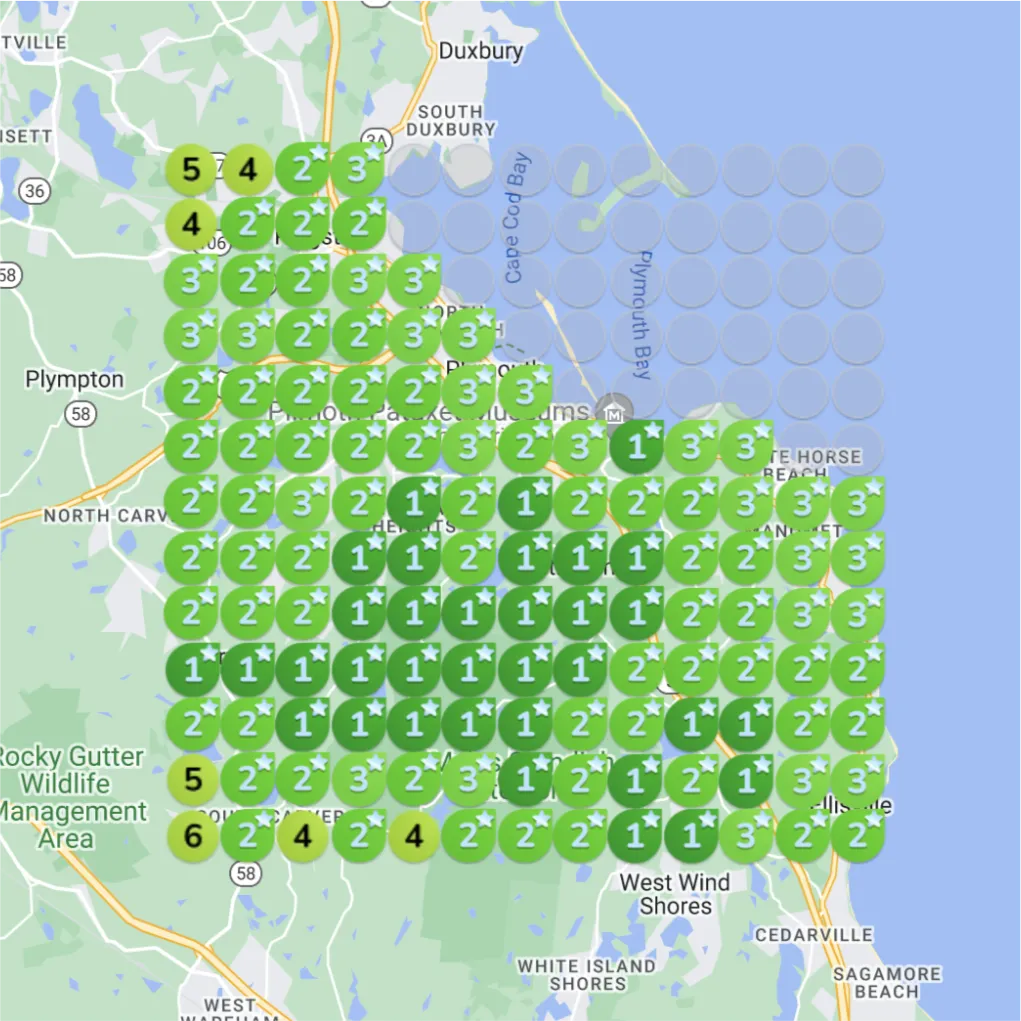 Solar installer ranking heatmap after optimization