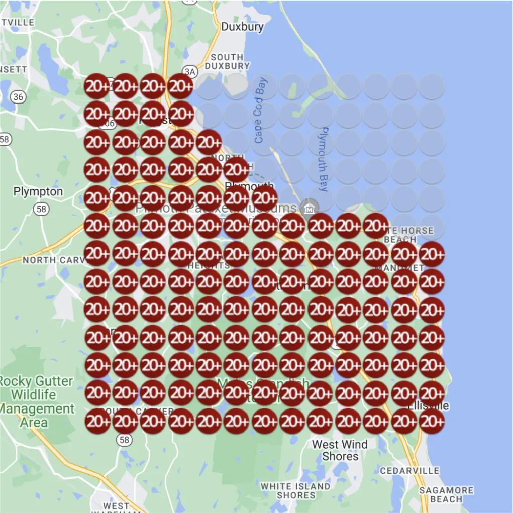 Solar installer ranking heatmap before optimization